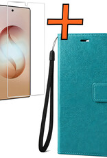Nomfy Nomfy Samsung Galaxy S26 Ultra Hoesje Bookcase Met Screenprotector - Turquoise