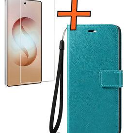 Nomfy Nomfy Samsung Galaxy S26 Ultra Hoesje Bookcase Met Screenprotector - Turquoise