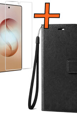 Nomfy Nomfy Samsung Galaxy S26 Ultra Hoesje Bookcase Met Screenprotector - Zwart