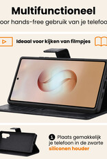 Nomfy Nomfy Samsung Galaxy S26 Ultra Hoesje Bookcase Met 2x Screenprotector - Zwart