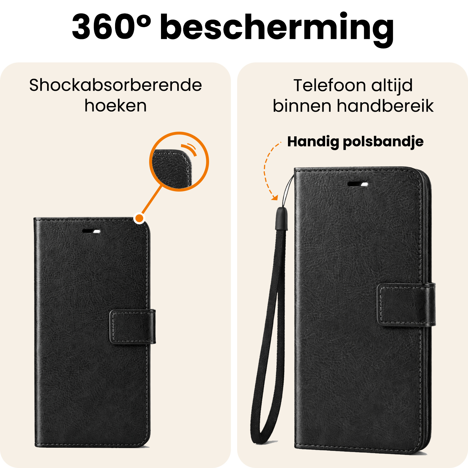 Nomfy Nomfy Samsung Galaxy S26 Ultra Hoesje Bookcase Met 2x Screenprotector - Zwart