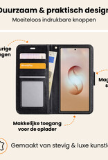 Nomfy Nomfy Samsung Galaxy S26 Ultra Hoesje Bookcase Met 2x Screenprotector - Zwart