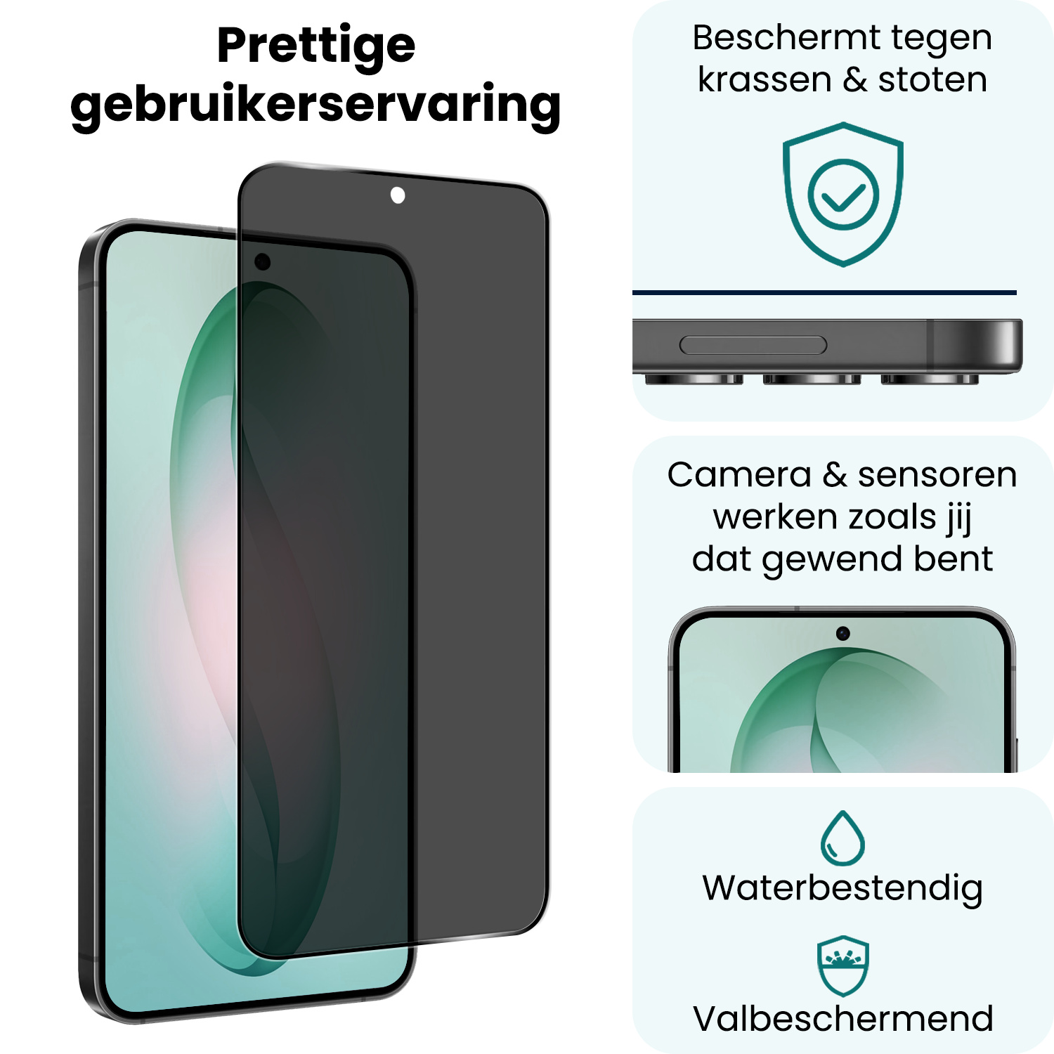 Forterra Forterra Samsung Galaxy S26 Screenprotector Glas Privacy - 3 PACK