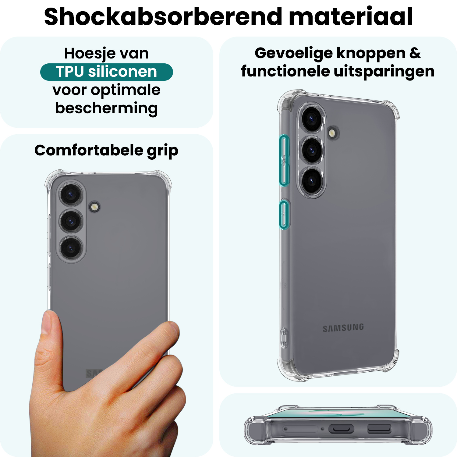 Forterra Forterra Samsung Galaxy S26 Hoesje Shockproof - Transparant - 2 PACK
