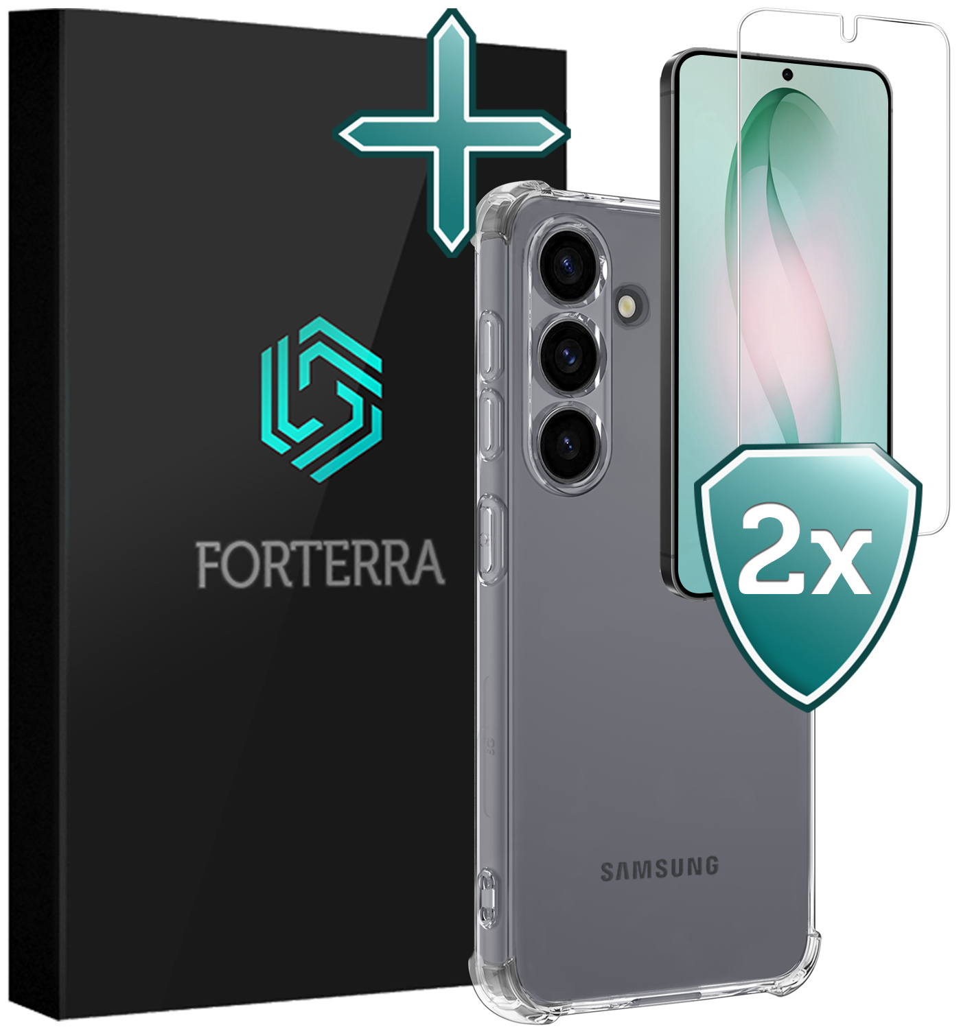 Forterra Forterra Samsung Galaxy S26 Hoesje Shockproof Met 2x Screenprotector