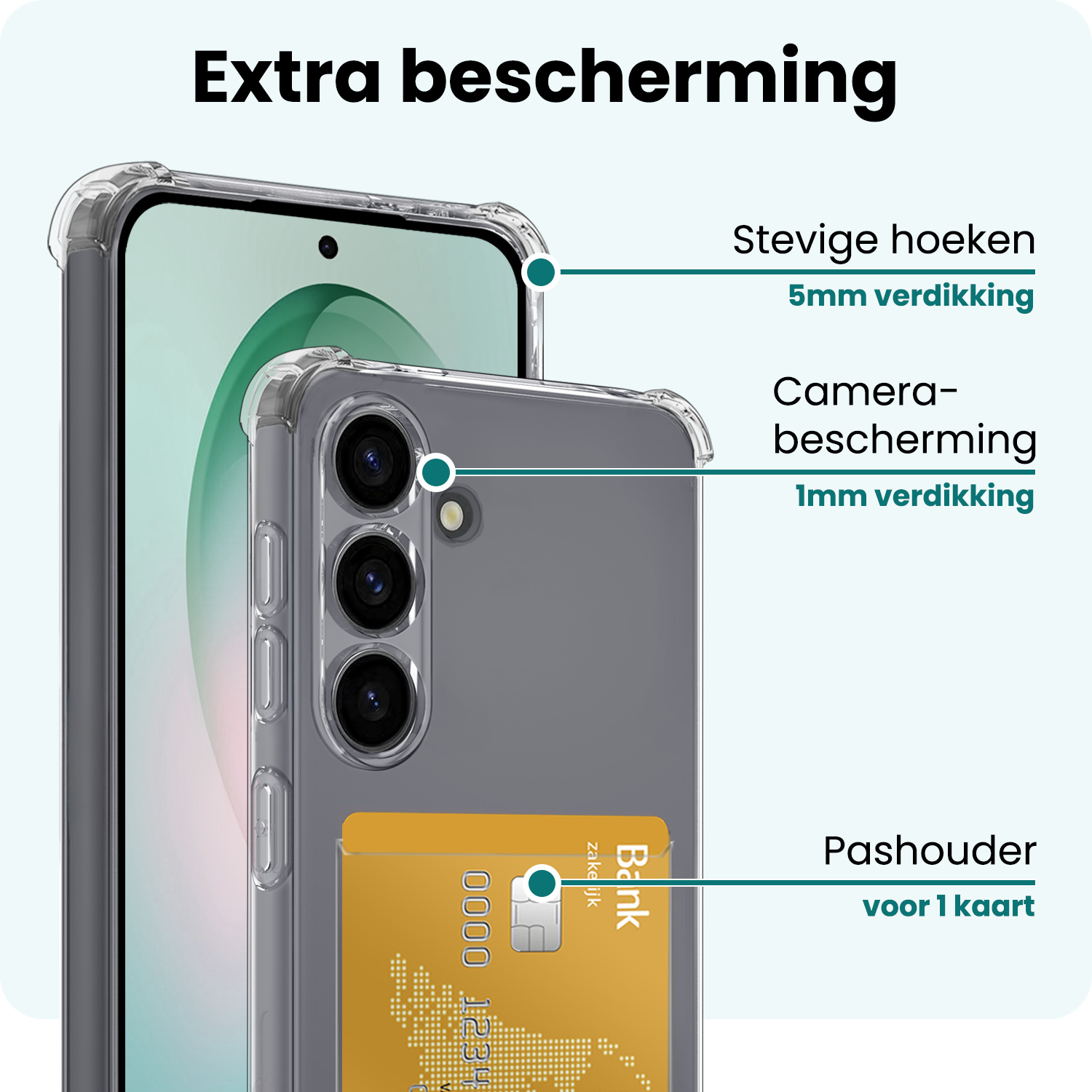 Forterra Forterra Samsung Galaxy S26 Hoesje Pashouder Met Screenprotector