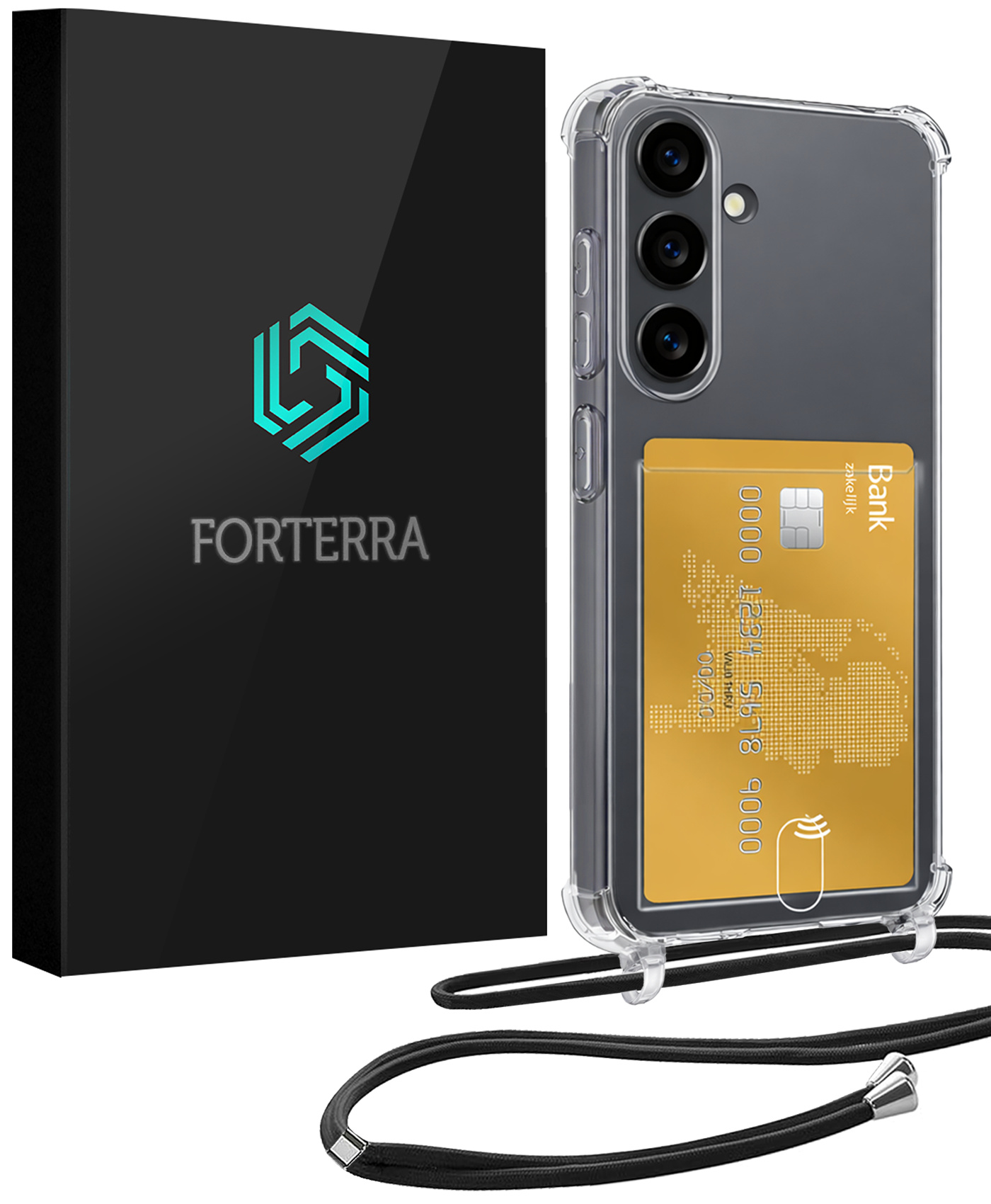 Forterra Forterra Samsung Galaxy S26 Hoesje Pashouder met Koord