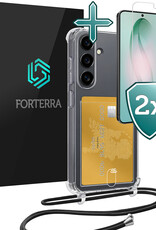 Forterra Forterra Samsung Galaxy S26 Hoesje Pashouder met Koord Met 2x Screenprotector