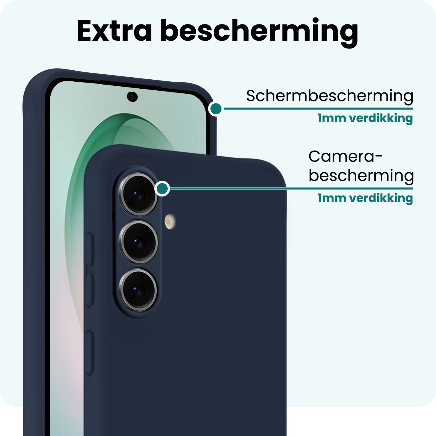 Forterra Forterra Samsung Galaxy S26 Hoesje Siliconen - Donkerblauw