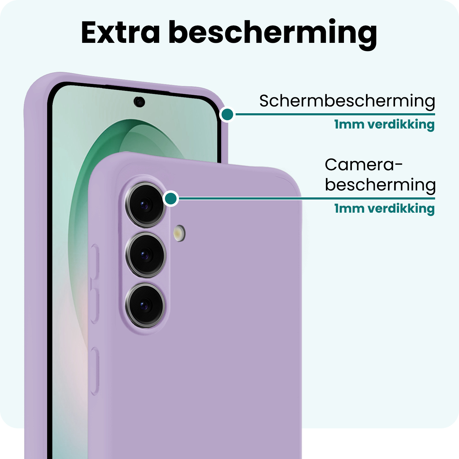 Forterra Forterra Samsung Galaxy S26 Hoesje Siliconen - Lila - 2 PACK