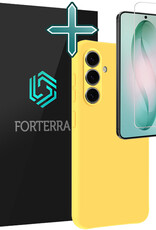 Forterra Forterra Samsung Galaxy S26 Hoesje Siliconen Met Screenprotector - Geel