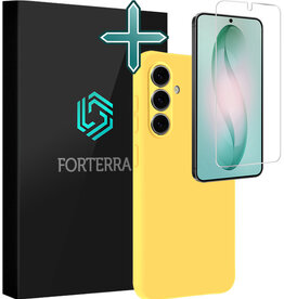 Forterra Forterra Samsung Galaxy S26 Hoesje Siliconen Met Screenprotector - Geel