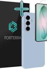 Forterra Forterra Samsung Galaxy S26 Hoesje Siliconen Met Screenprotector - Lichtblauw