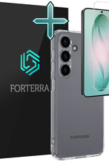 Forterra Forterra Samsung Galaxy S26 Hoesje Siliconen Met Screenprotector - Transparant