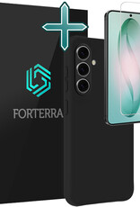 Forterra Forterra Samsung Galaxy S26 Hoesje Siliconen Met Screenprotector - Zwart