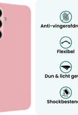 Forterra Forterra Samsung Galaxy S26 Hoesje Siliconen Met 2x Screenprotector - Lichtroze