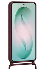 Forterra Forterra Samsung Galaxy S26 Hoesje Pashouder met Koord Met 2x Screenprotector - Aubergine