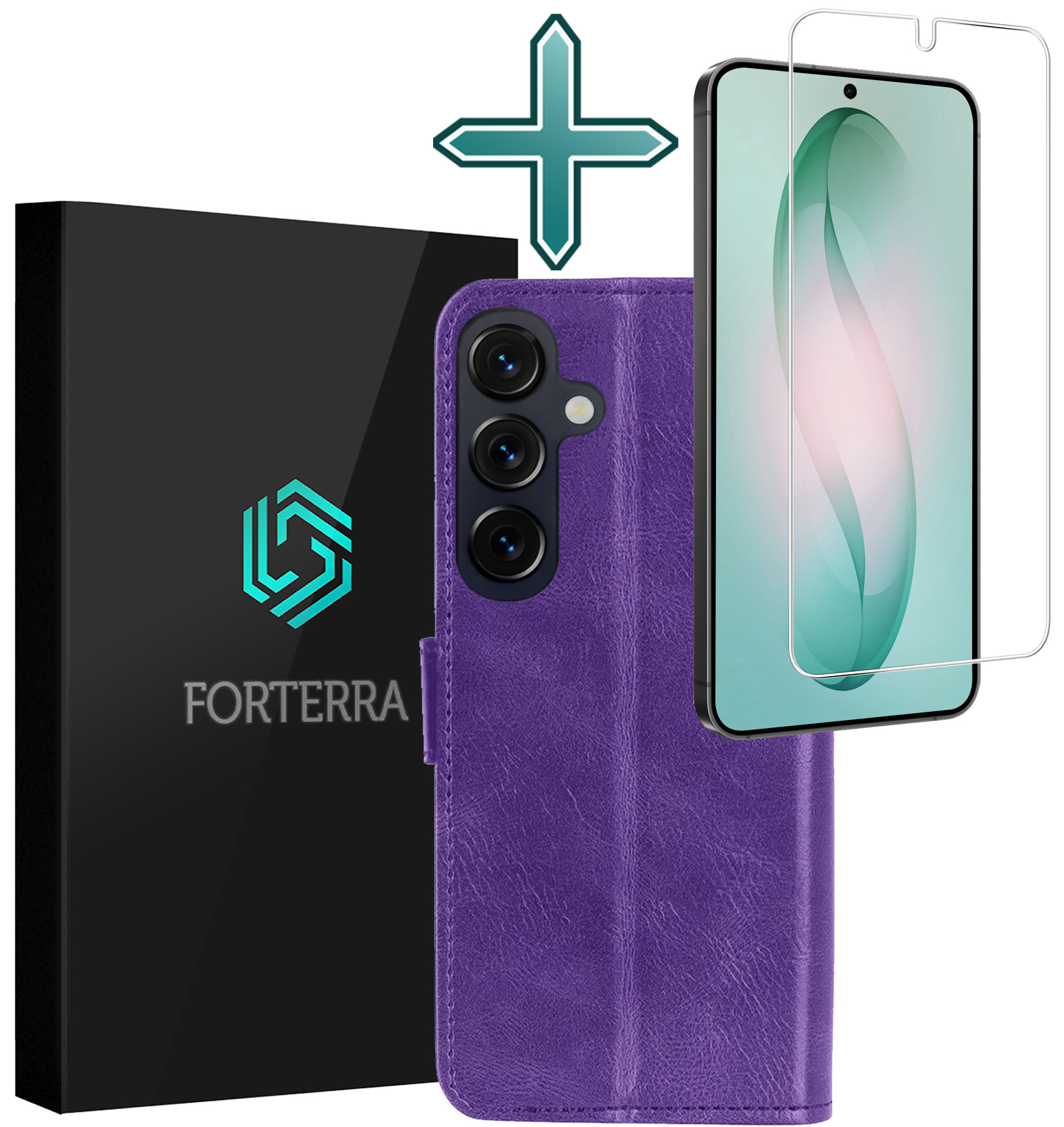 Forterra Forterra Samsung Galaxy S26 Hoesje Bookcase Met Screenprotector - Paars