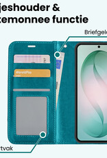 Forterra Forterra Samsung Galaxy S26 Hoesje Bookcase Met Screenprotector - Turquoise