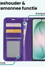 Forterra Forterra Samsung Galaxy S26 Hoesje Bookcase Met 2x Screenprotector - Paars