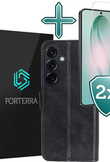 Forterra Forterra Samsung Galaxy S26 Hoesje Bookcase Met 2x Screenprotector - Zwart