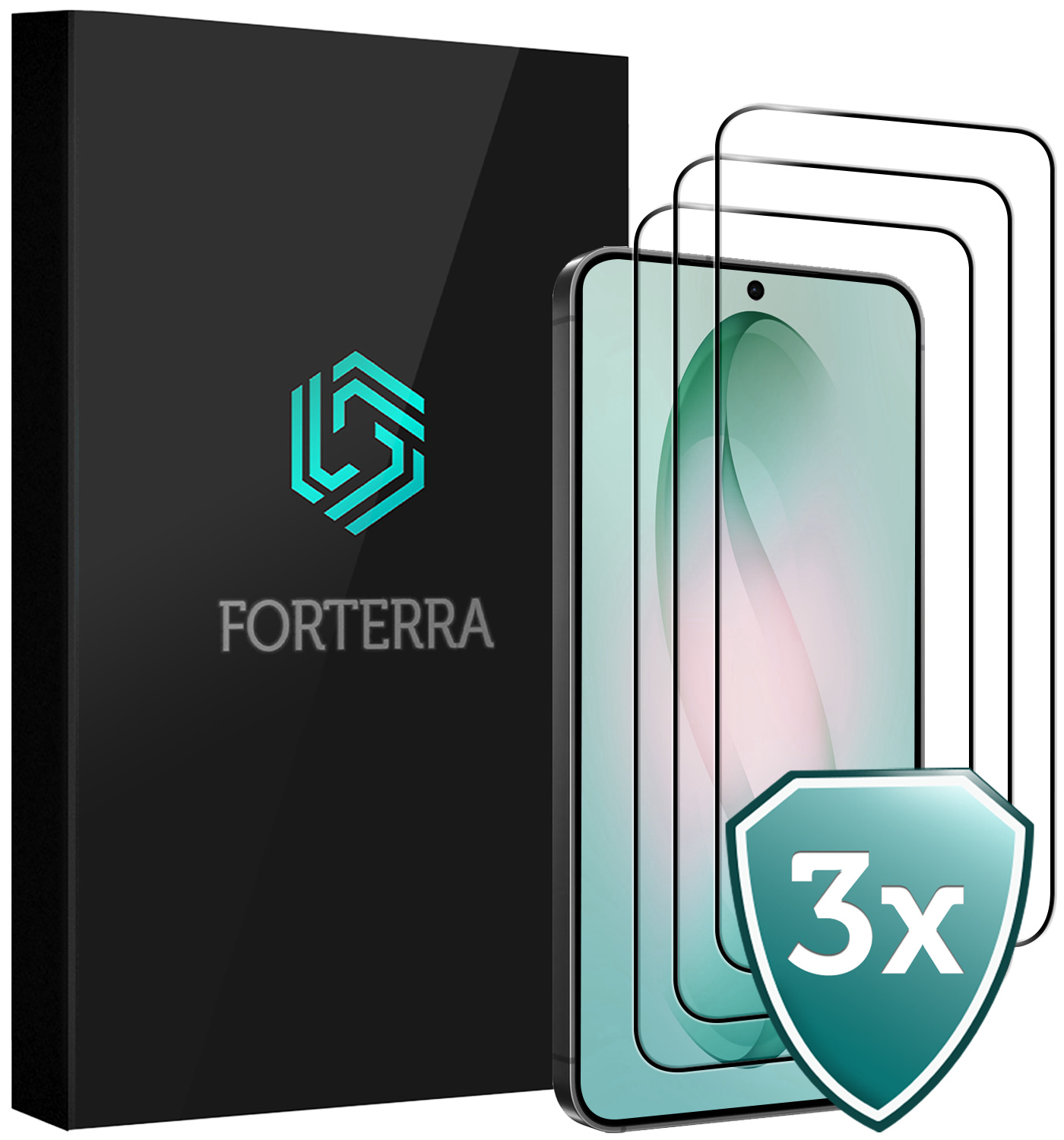 Forterra Forterra Samsung Galaxy S26 Plus Screenprotector Glas Full Cover - 3 PACK