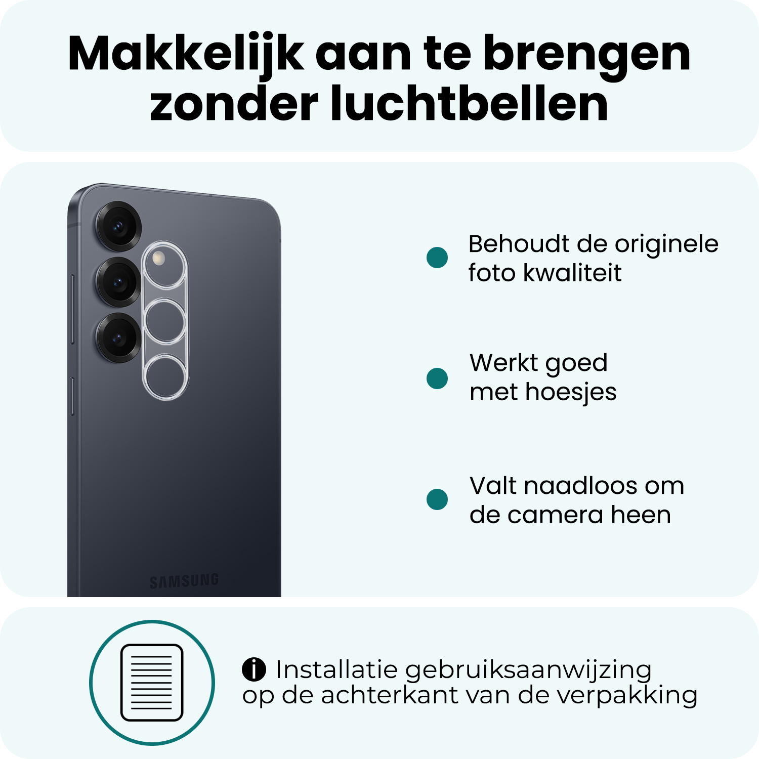 Forterra Forterra Samsung Galaxy S26 Plus Camera Screenprotector - 2 PACK