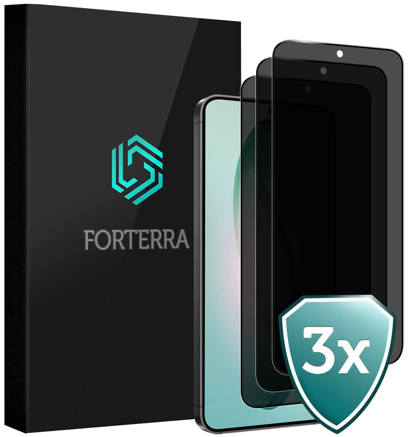 Forterra Forterra Samsung Galaxy S26 Plus Screenprotector Glas Privacy - 3 PACK