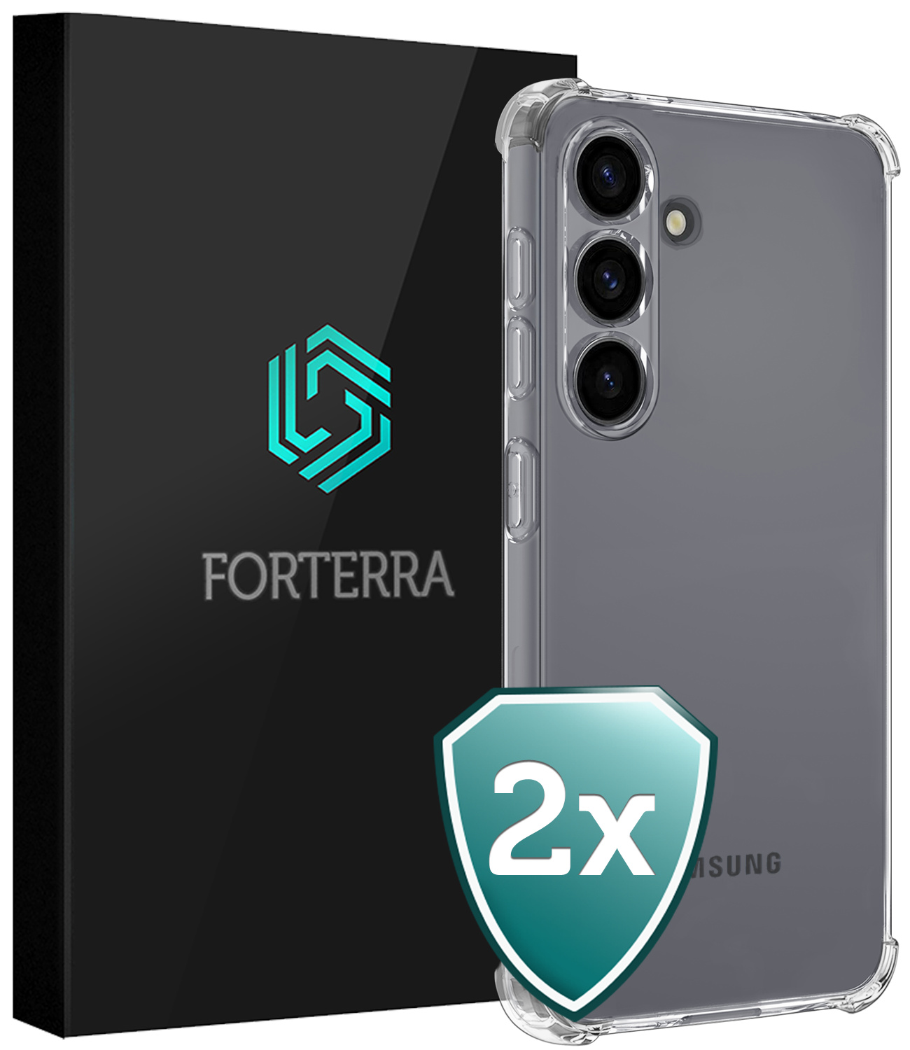 Forterra Forterra Samsung Galaxy S26 Plus Hoesje Shockproof - Transparant - 2 PACK