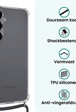 Forterra Forterra Samsung Galaxy S26 Plus Hoesje Transparant Shockproof Met Zwart Koord