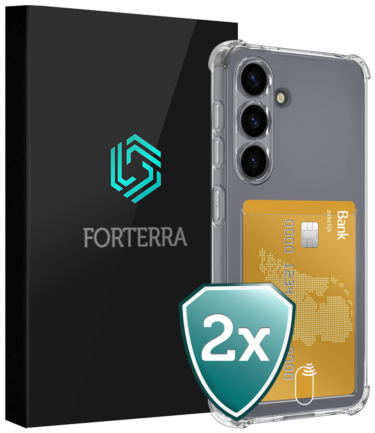 Forterra Forterra Samsung Galaxy S26 Plus Hoesje Pashouder - 2 PACK