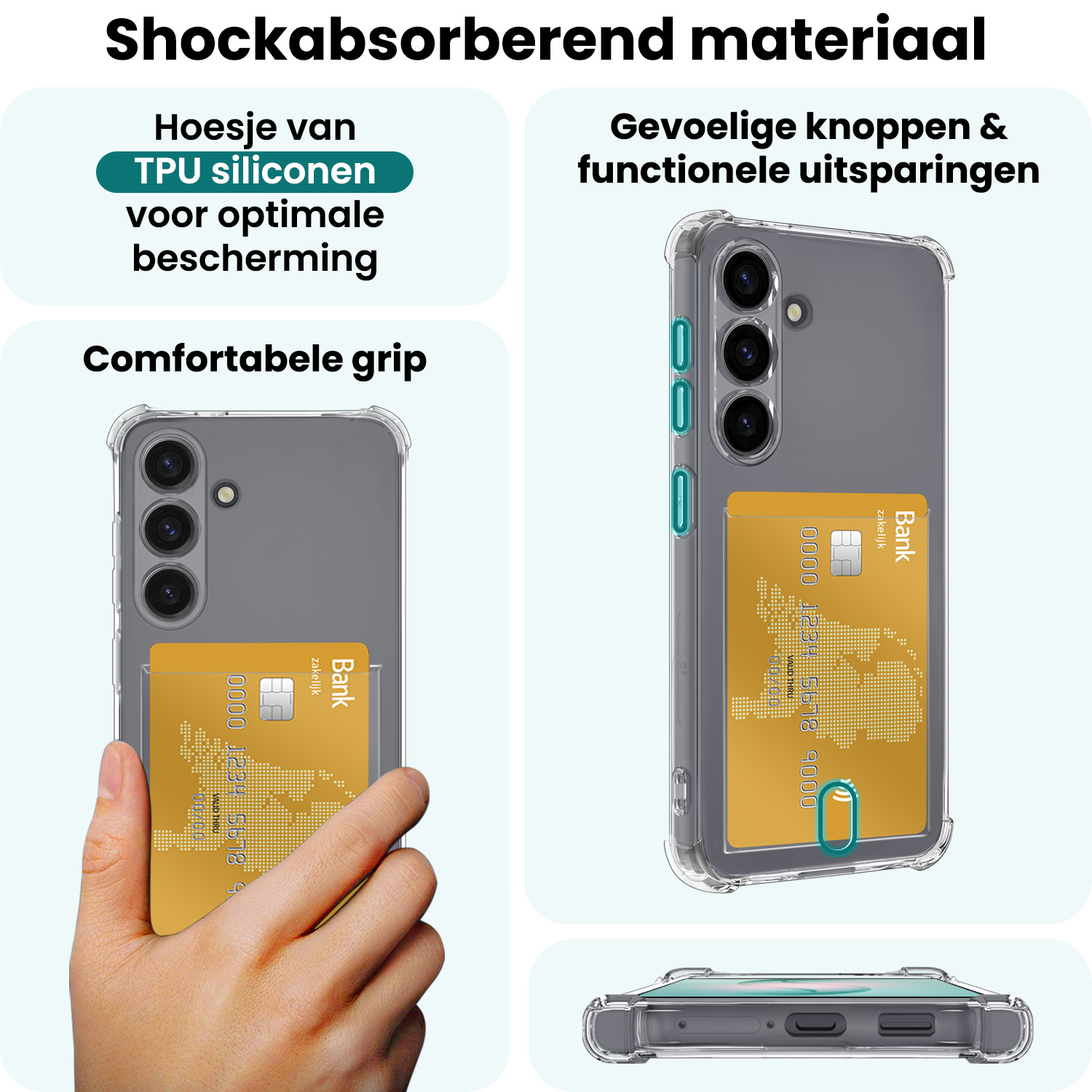 Forterra Forterra Samsung Galaxy S26 Plus Hoesje Pashouder - 2 PACK