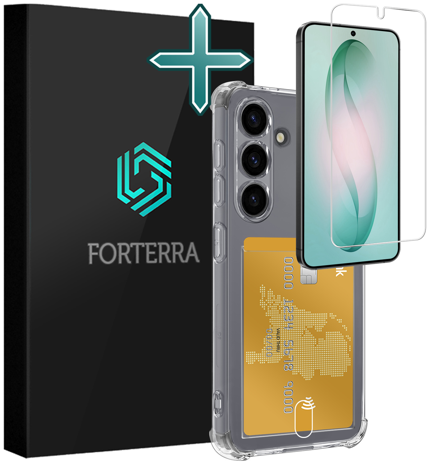 Forterra Forterra Samsung Galaxy S26 Plus Hoesje Pashouder Met Screenprotector