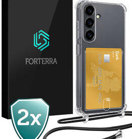 Forterra Forterra Samsung Galaxy S26 Plus Hoesje Pashouder met Koord - 2 PACK