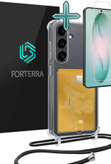 Forterra Forterra Samsung Galaxy S26 Plus Hoesje Pashouder met Koord Met Screenprotector