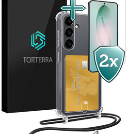 Forterra Forterra Samsung Galaxy S26 Plus Hoesje Pashouder met Koord Met 2x Screenprotector