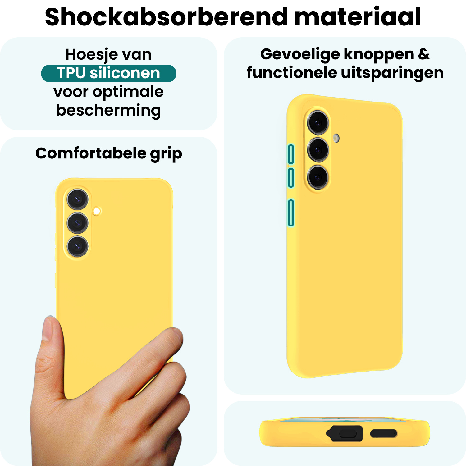 Forterra Forterra Samsung Galaxy S26 Plus Hoesje Siliconen - Geel