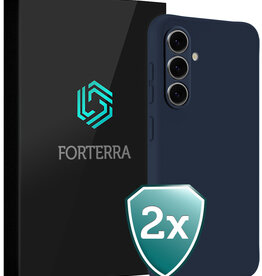 Forterra Forterra Samsung Galaxy S26 Plus Hoesje Siliconen - Donkerblauw - 2 PACK