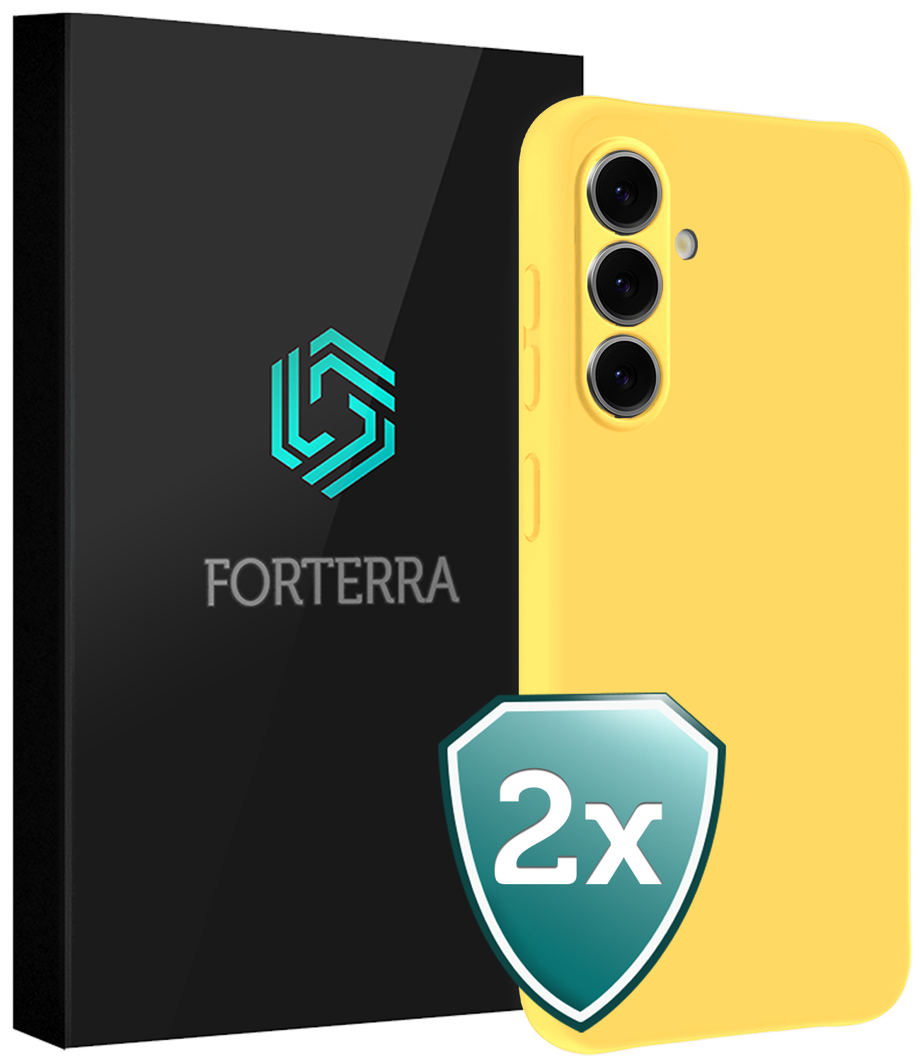 Forterra Forterra Samsung Galaxy S26 Plus Hoesje Siliconen - Geel - 2 PACK