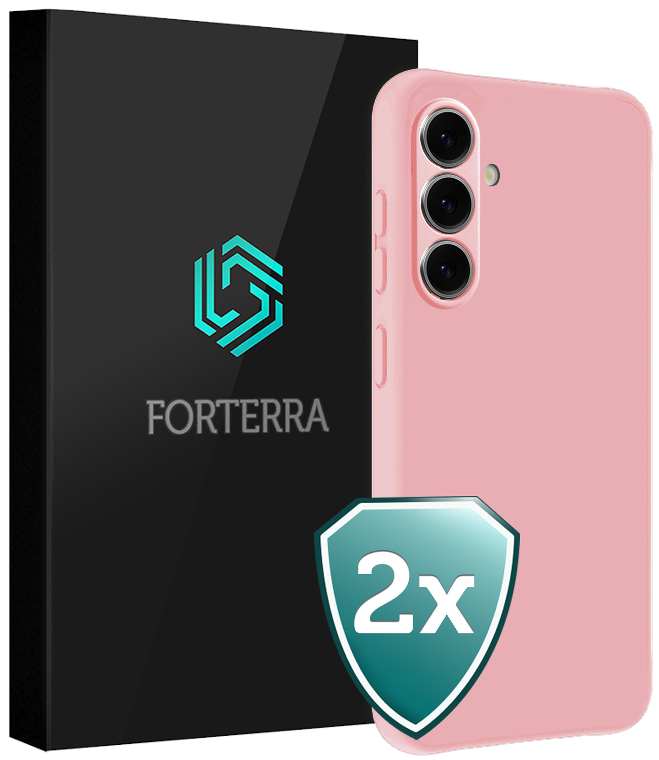 Forterra Forterra Samsung Galaxy S26 Plus Hoesje Siliconen - Lichtroze - 2 PACK