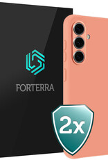 Forterra Forterra Samsung Galaxy S26 Plus Hoesje Siliconen - Perzik - 2 PACK