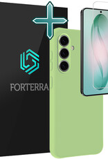 Forterra Forterra Samsung Galaxy S26 Plus Hoesje Siliconen Met Screenprotector - Groen