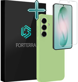 Forterra Forterra Samsung Galaxy S26 Plus Hoesje Siliconen Met Screenprotector - Groen