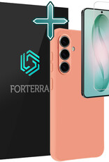 Forterra Forterra Samsung Galaxy S26 Plus Hoesje Siliconen Met Screenprotector - Perzik
