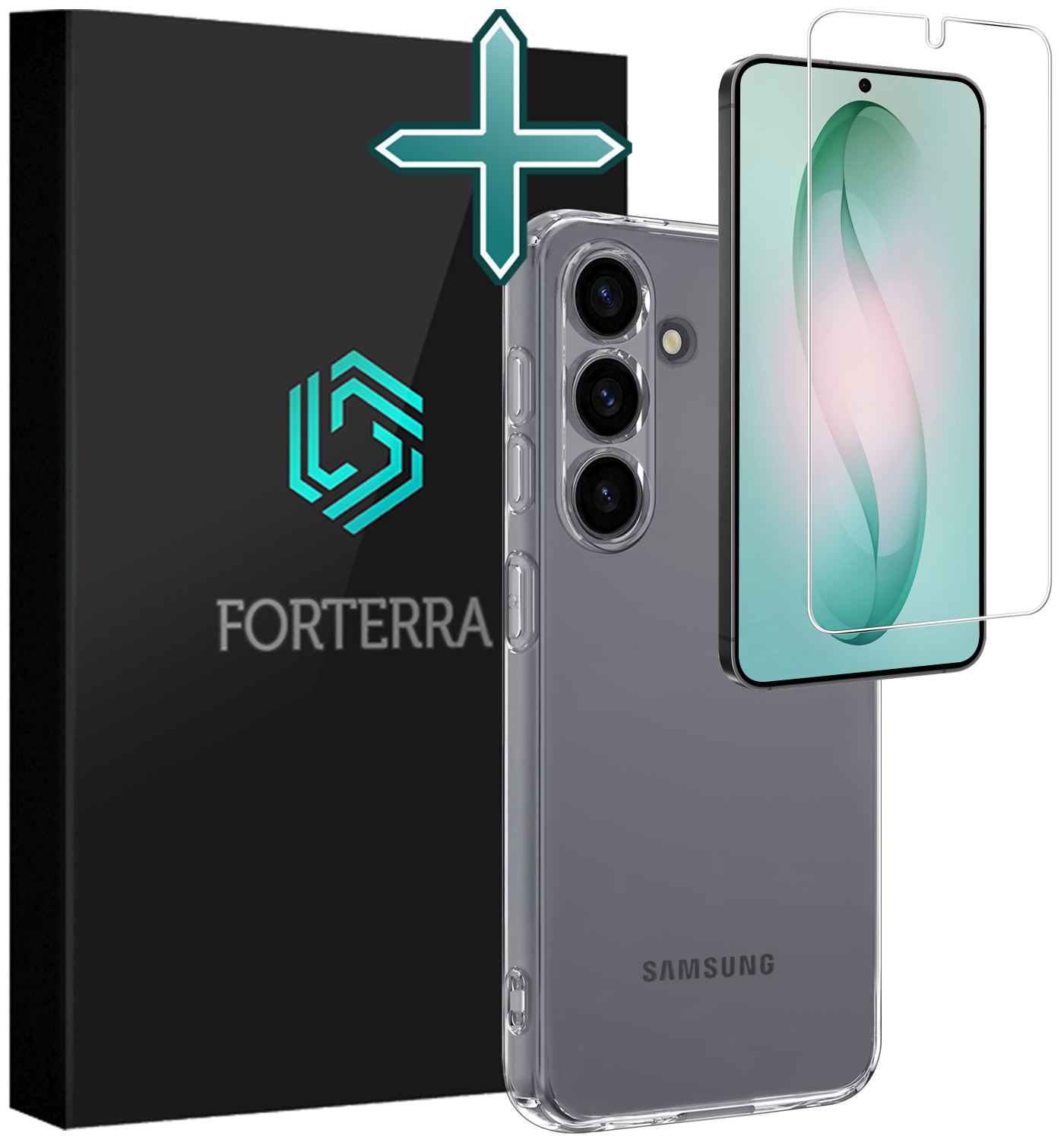 Forterra Forterra Samsung Galaxy S26 Plus Hoesje Siliconen Met Screenprotector - Transparant