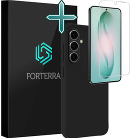 Forterra Forterra Samsung Galaxy S26 Plus Hoesje Siliconen Met Screenprotector - Zwart