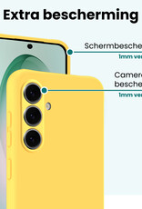 Forterra Forterra Samsung Galaxy S26 Plus Hoesje Siliconen Met 2x Screenprotector - Geel