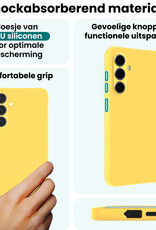 Forterra Forterra Samsung Galaxy S26 Plus Hoesje Siliconen Met 2x Screenprotector - Geel