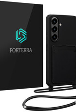Forterra Forterra Samsung Galaxy S26 Plus Hoesje Pashouder met Koord - Zwart
