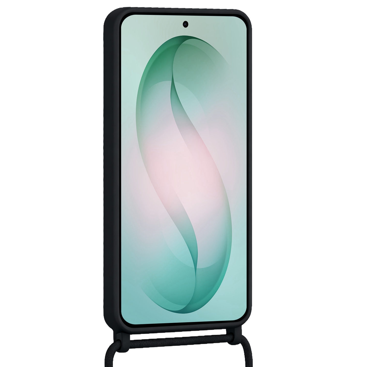 Forterra Forterra Samsung Galaxy S26 Plus Hoesje Pashouder met Koord Met 2x Screenprotector - Zwart